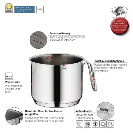 KELA Mliekovar nerez 18/10 FLAVORIA 1,6 l KL-10184