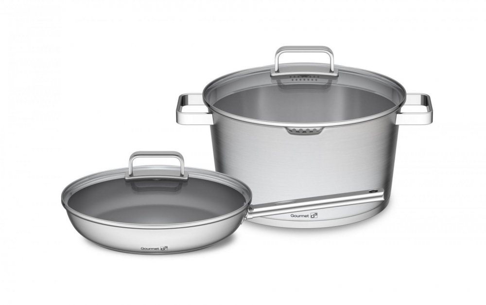 G21 Sada nádobí G21 Gourmet Magic s cedníkem, 4 díly, nerez G21-6352117
