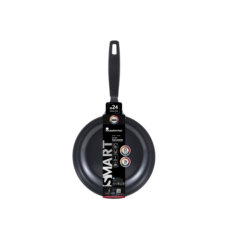 MASTERPRO Pánev s nepřilnavým povrchem SMART 24 cm stříbrná BGEU-3768 - thumb (3)
