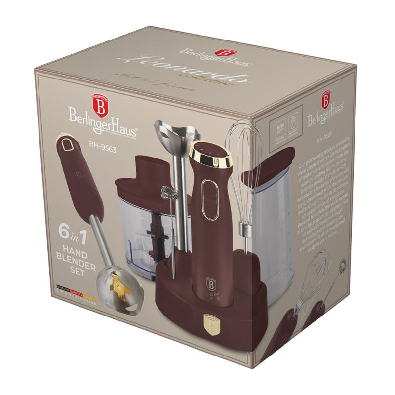 BERLINGERHAUS Tyčový mixér s příslušenstvím 6v1 Leonardo Collection BH-9563