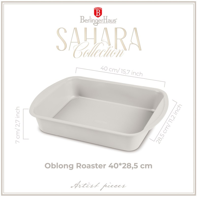 BERLINGERHAUS Plech na pečení s titanovým povrchem 40x28,5 cm Sahara Collection BH-7908