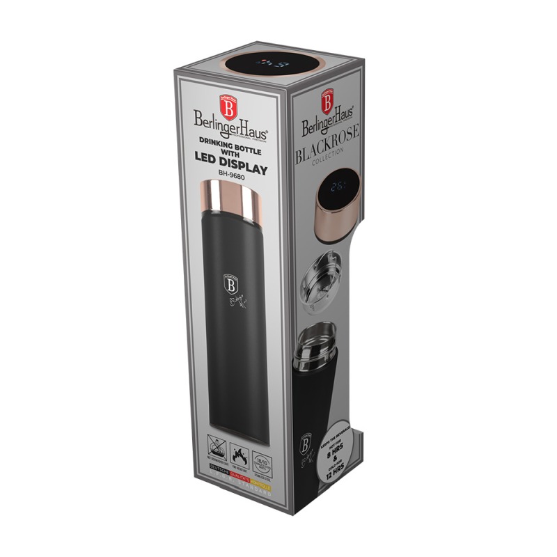 BERLINGERHAUS Termoska nerez s LED displejem 500 ml Black Rose Collection BH-9680