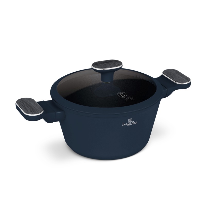 BERLINGERHAUS Kastrol s titanovým povrchem a poklicí 20 cm Deep Sea Collection BH-8376