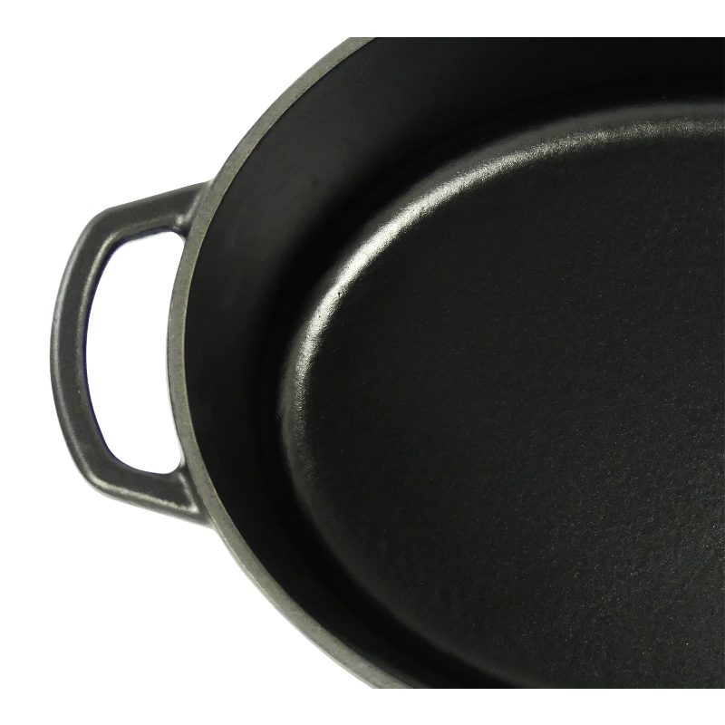 KELA Pekáč liatinový s pokrievkou CALIDO 36x29 cm čierna KL-12474
