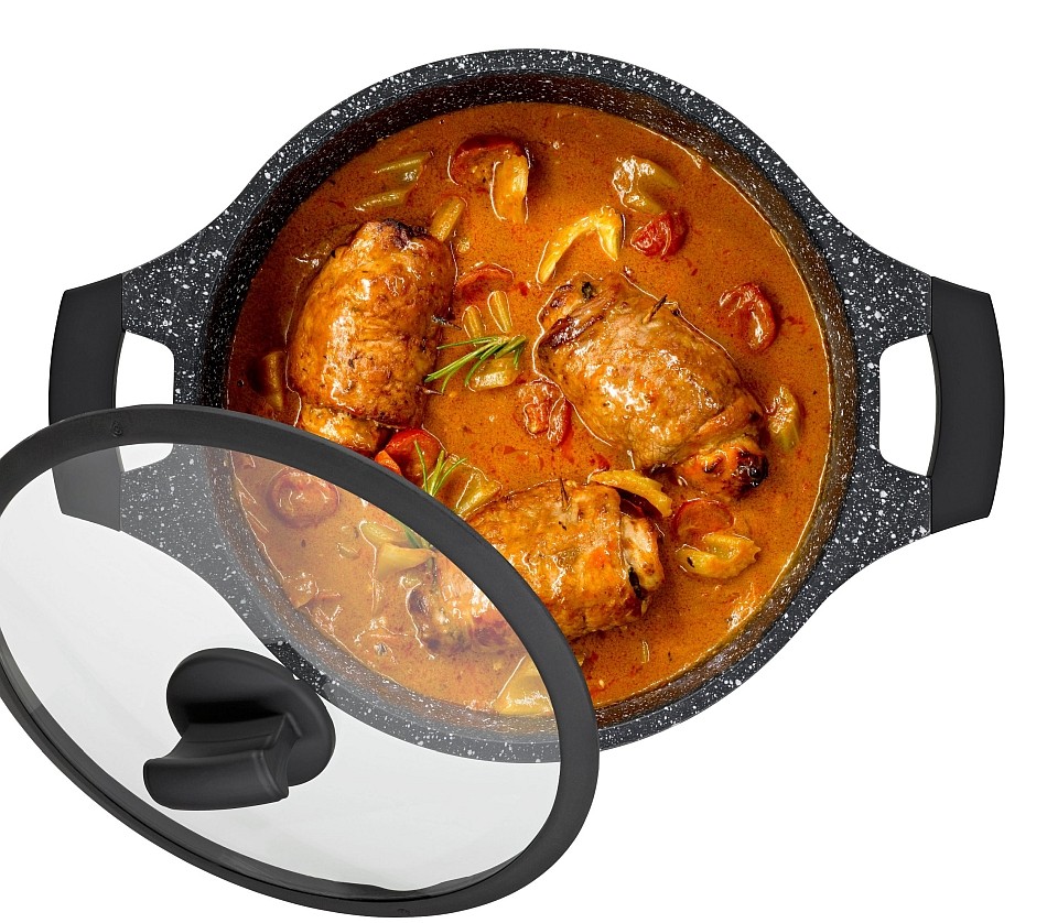 KELA Kastról s nepriľnavým povrchom a pokrievkou STELLA NOVA 24 cm KL-12219