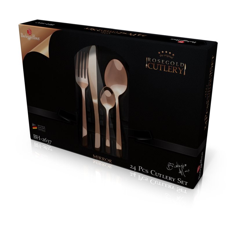 BERLINGERHAUS Sada príborov 24 ks Rosegold Metallic Line nerez mirror BH-2637