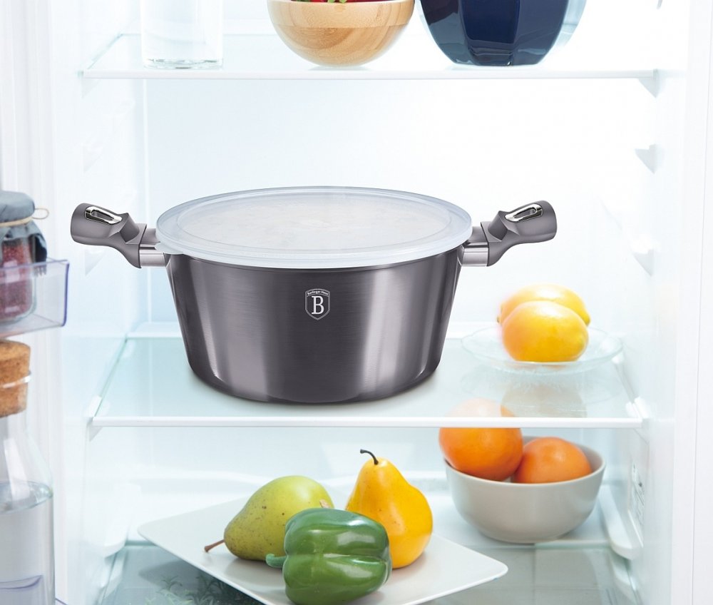 BERLINGERHAUS Kastról s pokrievkou s mramorovým povrchom 24 cm Carbon PRO Line BH-6893