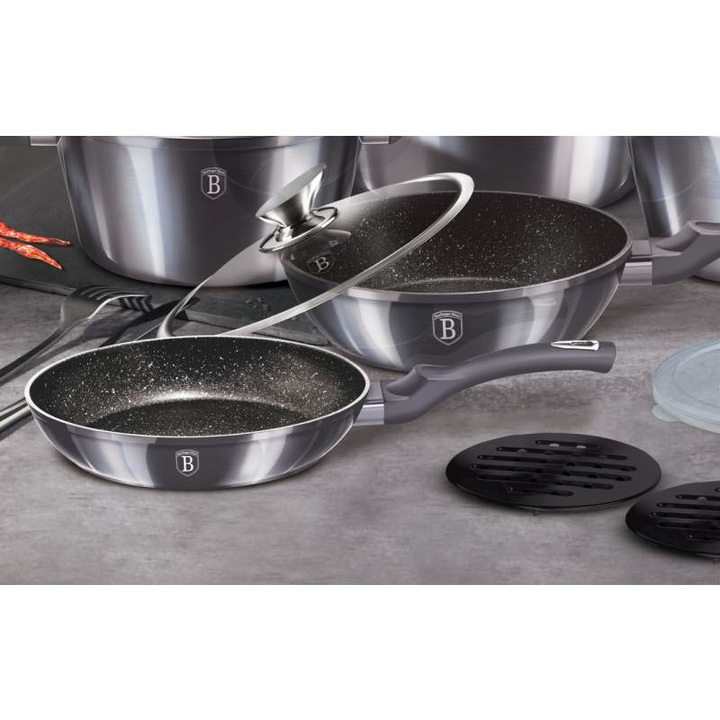 BERLINGERHAUS Panvica s mramorovým povrchom 20 cm Carbon PRO Line BH-6888