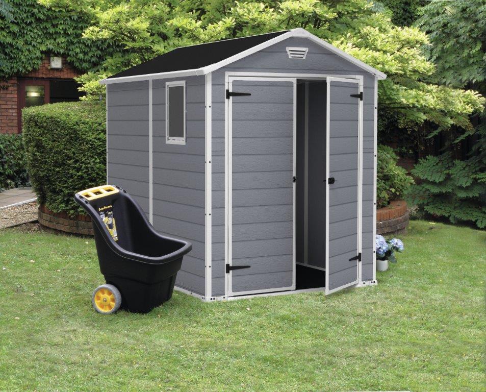 Keter Zahradní domek Keter MANOR 6 x 8 DD šedý / bílý KT-610220 - thumb (2)
