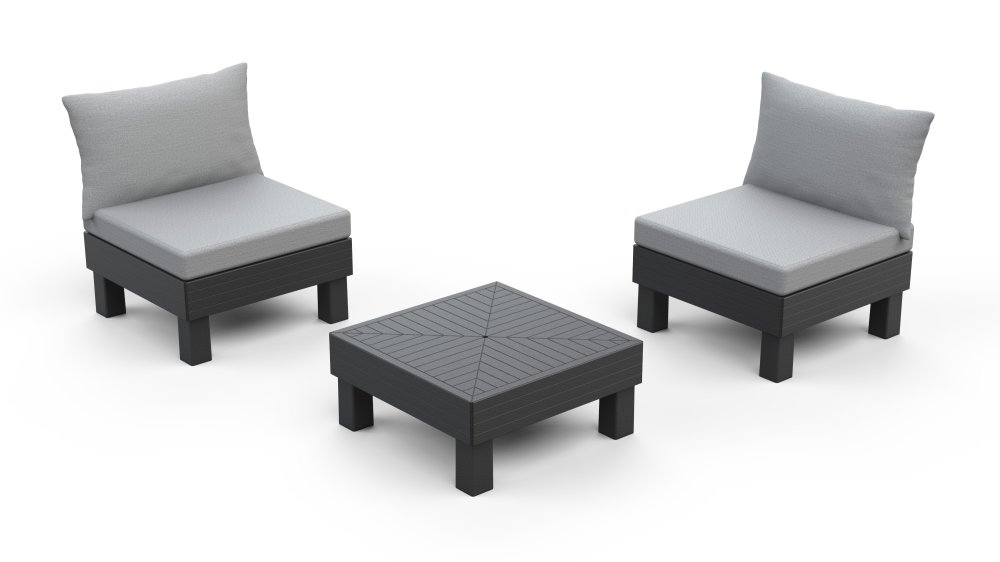 Keter Zahradní nábytek Keter Elements balkónový modulární set grafitový KT-610652