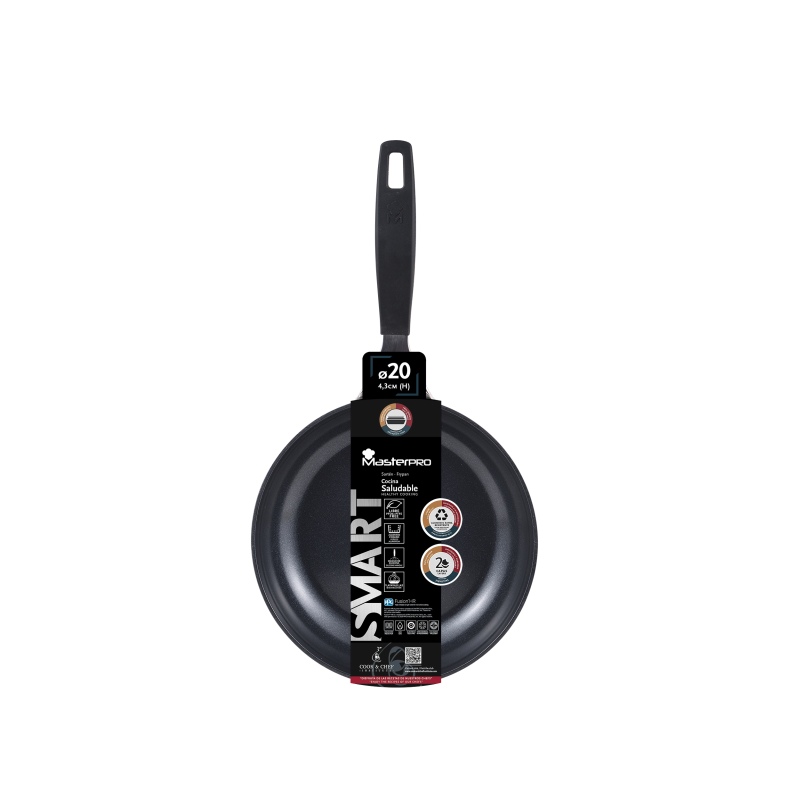 MASTERPRO Pánev s nepřilnavým povrchem SMART 20 cm stříbrná BGEU-3767 - thumb (2)