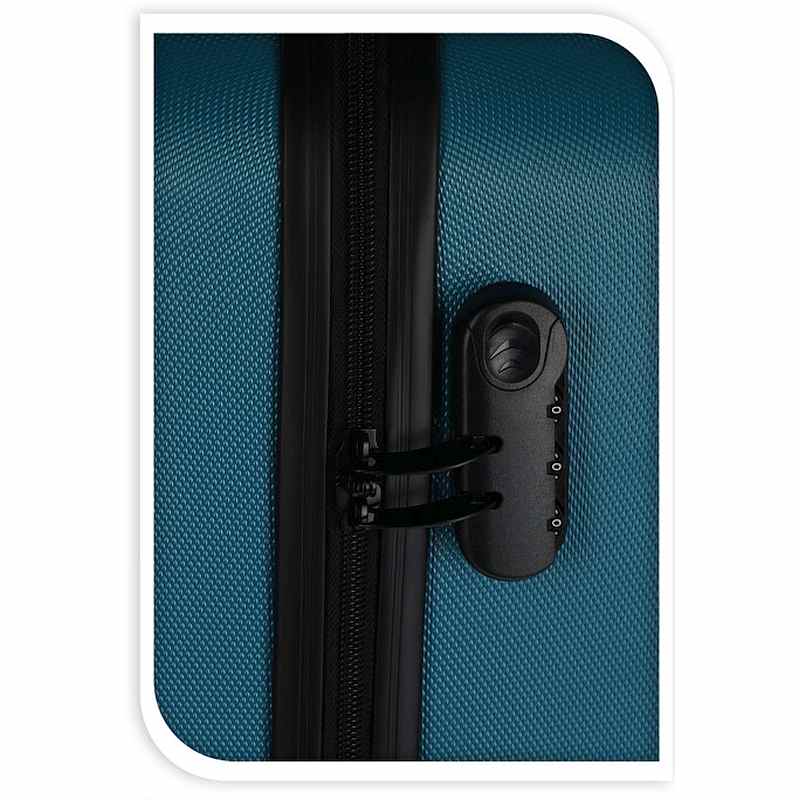 PROWORLD Sada plastových cestovních kufrů 3 ks 50 / 60 / 70 cm petrolejová KO-FB5000460 - thumb (1)