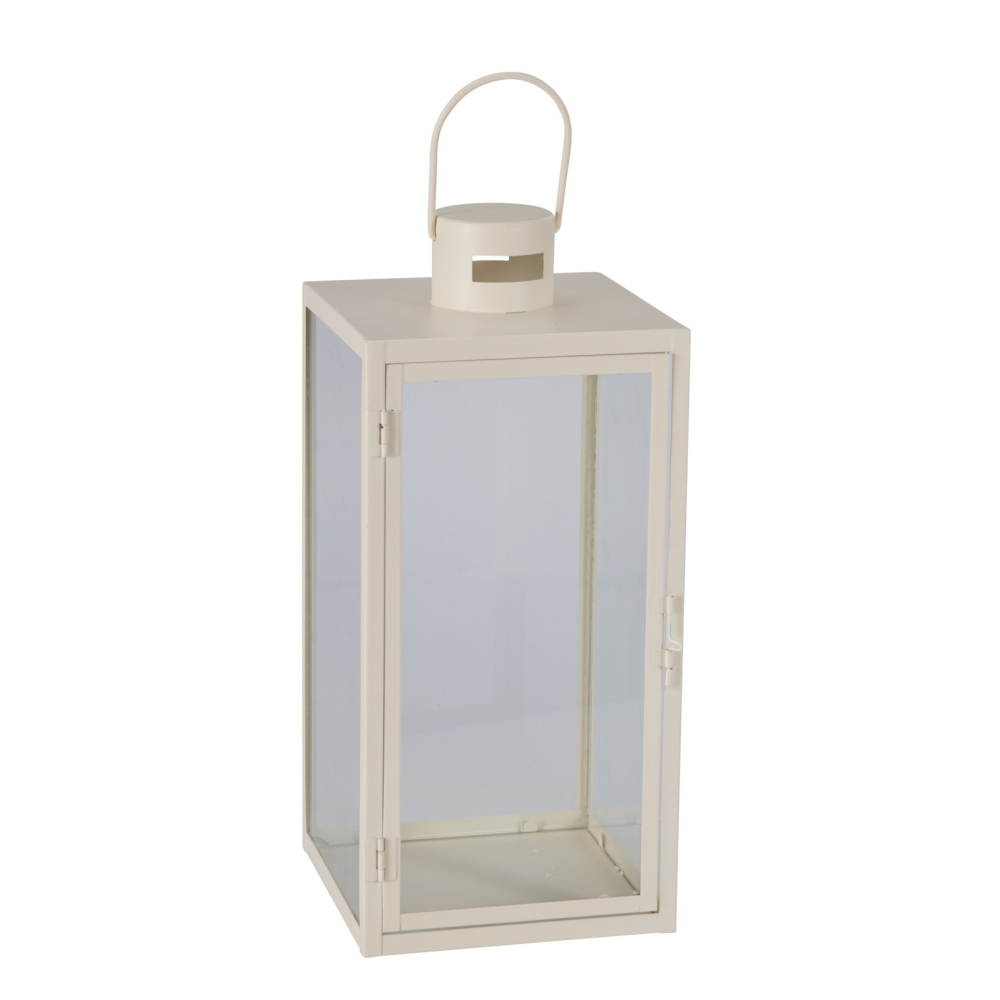 PROGARDEN Lucerna kovová sada 2 ks 18 / 14 cm bílá KO-NB1251570