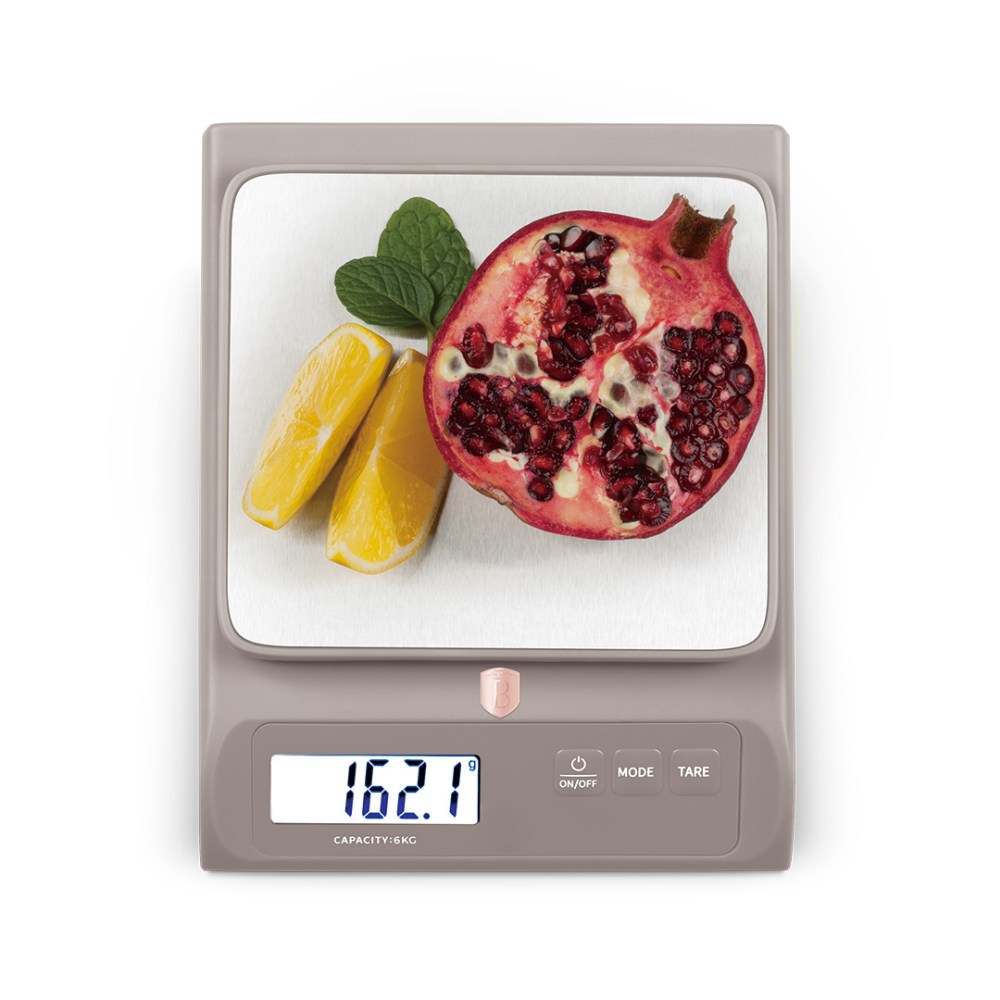 BERLINGERHAUS Kuchyňská váha digitální 6 kg Taupe Collection BH-9916