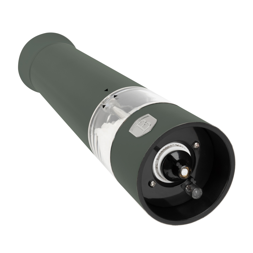 BERLINGERHAUS Mlýnek na pepř a sůl elektrický sada 2 ks Matte Green Collection BH-9885