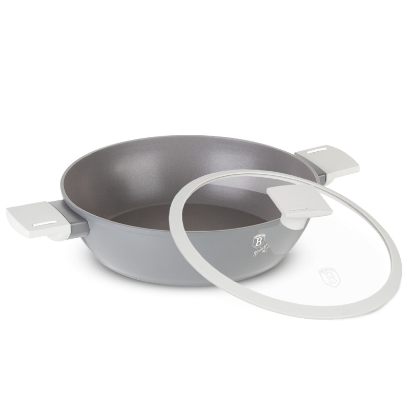 BERLINGERHAUS Pekáč okrúhly s pokrievkou s titánovým povrchom 28 cm Aspen Collection BH-7070