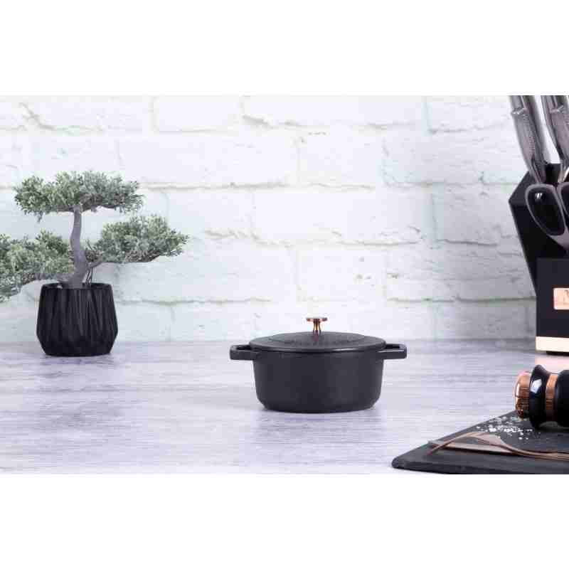BERLINGERHAUS Pekáč litinový s poklicí 12 cm Black Rose Collection BH-6490 - thumb (11)
