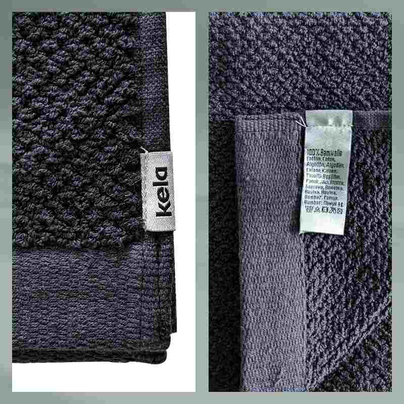 KELA Ručník pro hosty Lavinia 100% bavlna černá 30,0x50,0cm KL-23941