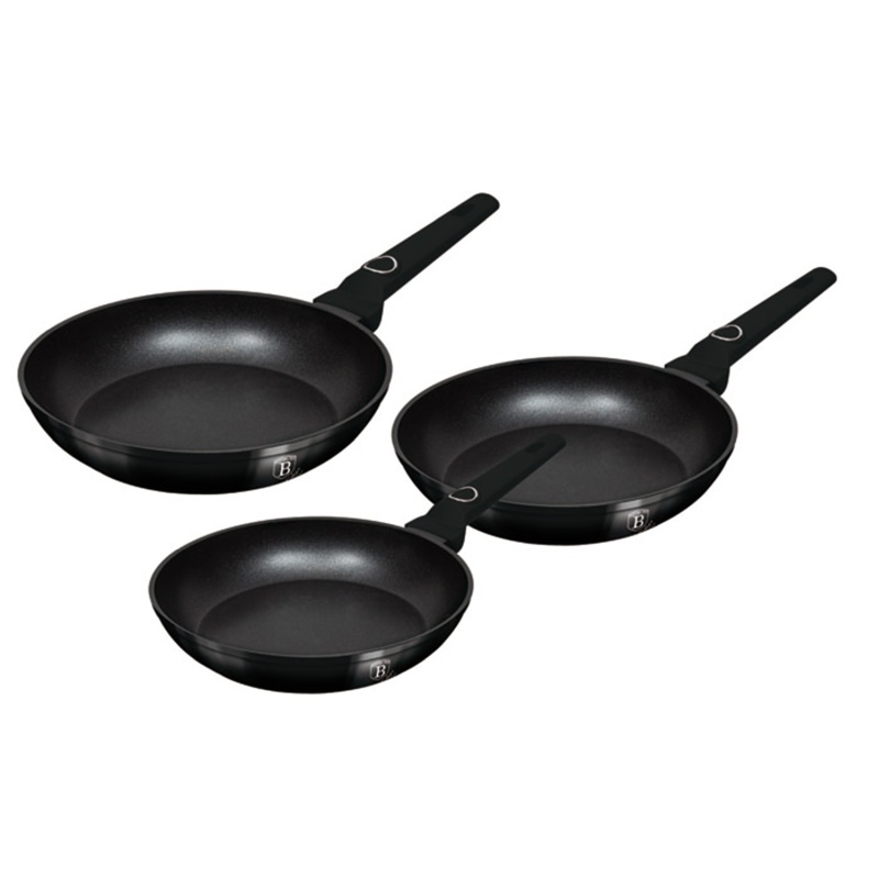 BERLINGERHAUS Sada pánví s titanovým povrchem 3 ks Black Vantage Collection BH-8230