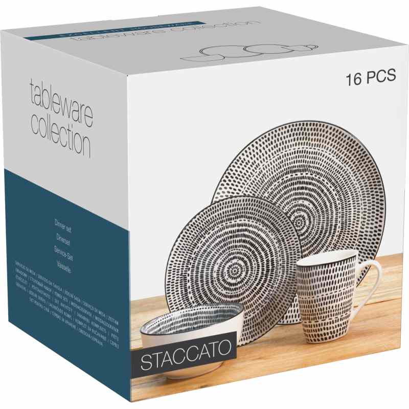 SIAKI Jídelní sada porcelánová 16 ks KO-Q04000090