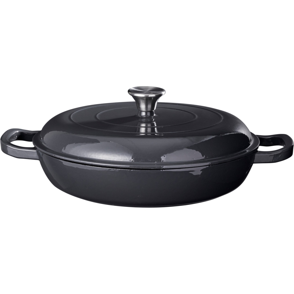 SIAKI HUISHOUD Pánev litinová s poklicí 30 cm šedá KO-C85000230
