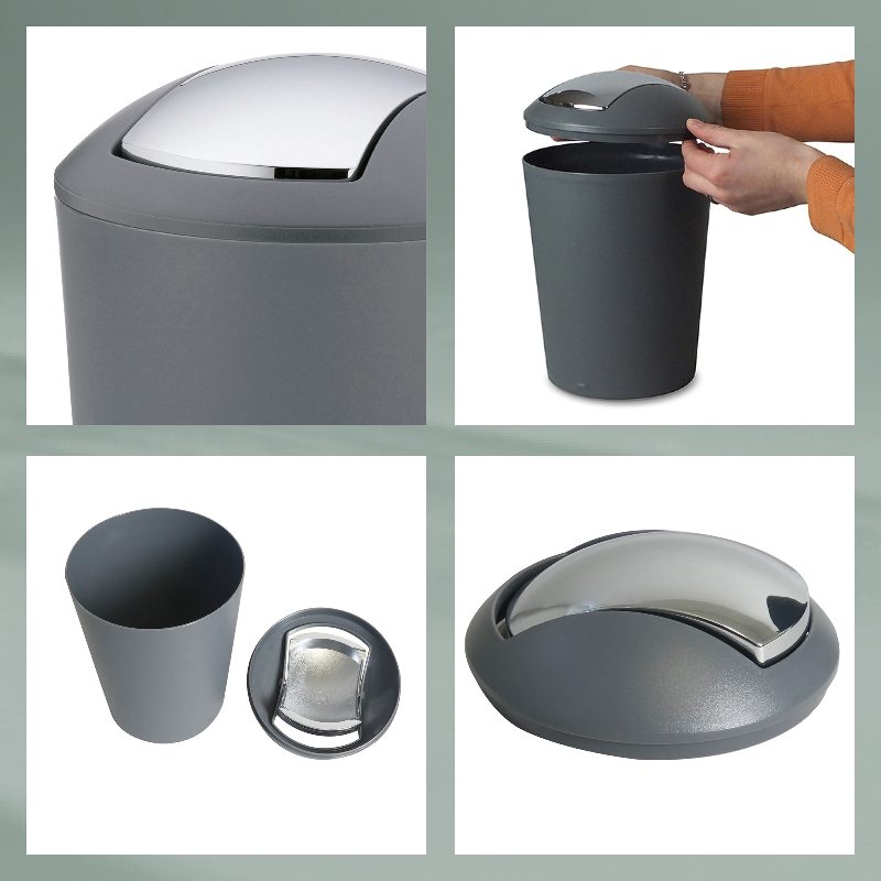 KELA Odpadkový kôš MARTA 5L plast, šedý KL-22302