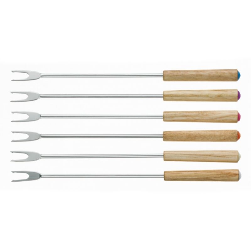 KELA Fondue vidlička MODESSA 6ks drevo, nerez KL-79164