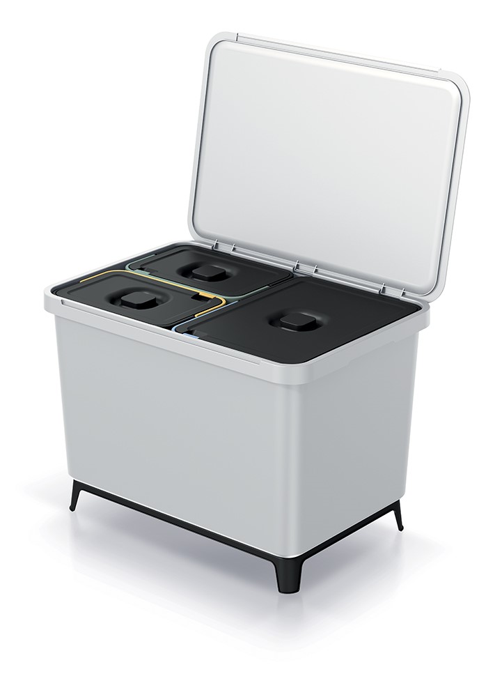 Prosperplast Odpadkový koš Prosperplast SYSTEMA 1x23l + 2x10l popelavý 611172