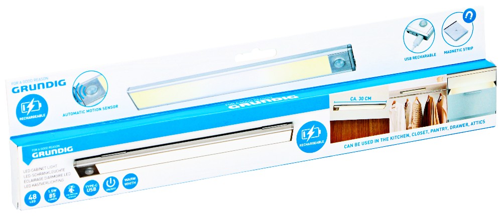 GRUNDIG LED světlo nabíjecí se senzorem pohybu 30 cm ED-223502 - thumb (5)