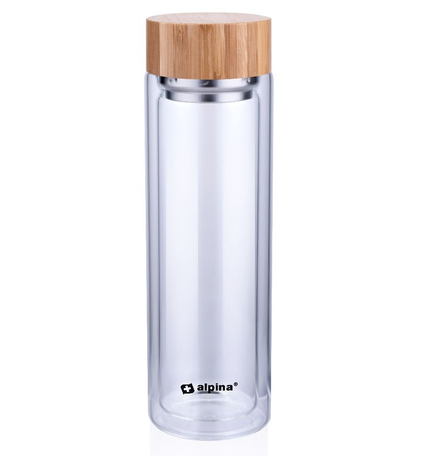 ALPINA Skleněná láhev termoska borosilikátové sklo 450 ml ED-226751 - thumb (0)