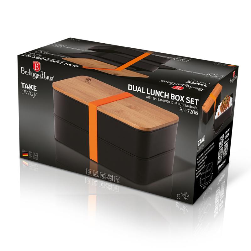 BERLINGERHAUS Svačinový box s bambusovým víkem dvoupatrový BH-7206