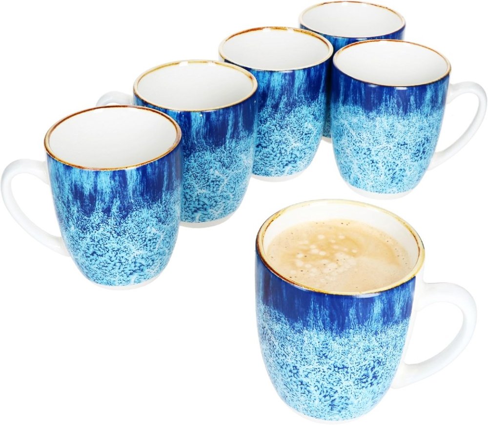 HIT Hrnek na kávu i čaj sada 6 ks porcelán 350 ml OCEAN HT-24324251 - thumb (3)