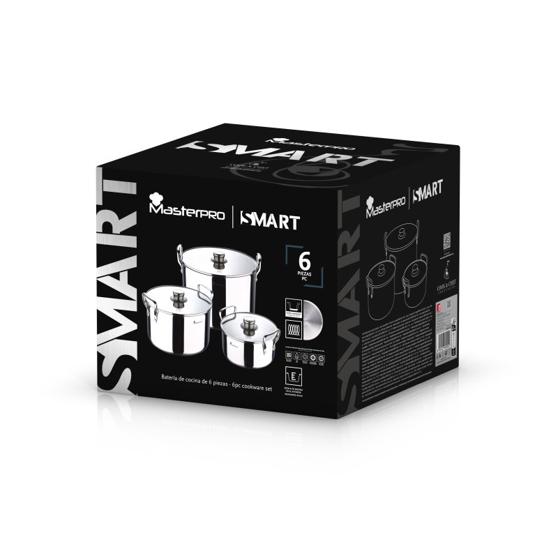 MASTERPRO Sada nádobí SMART 6 ks nerez BGMP-2145 - thumb (4)