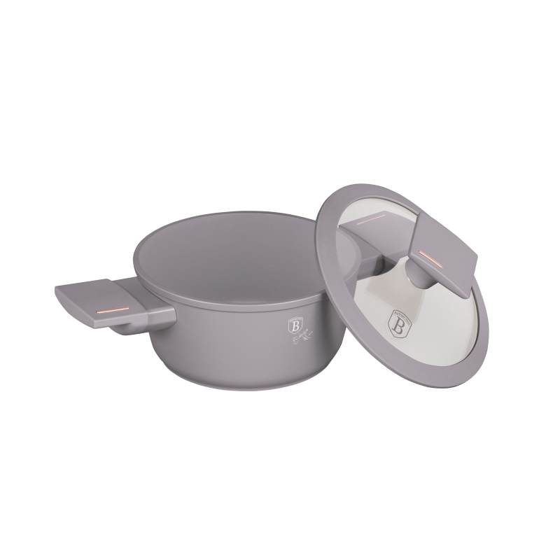 BERLINGERHAUS Kastrol s titanovým povrchem a poklicí pro děti 14 cm Taupe Collection BH-8286