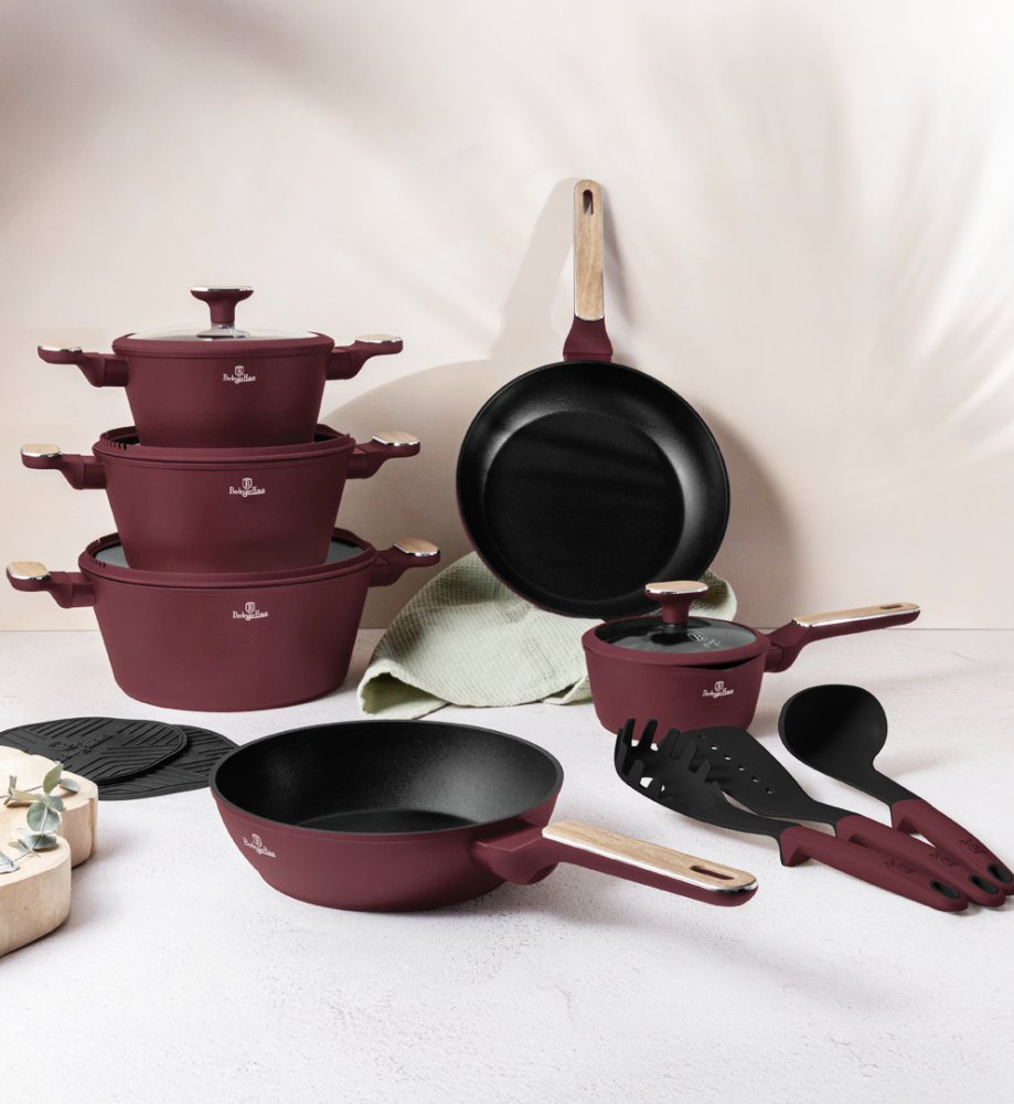BERLINGERHAUS Sada nádobí s titanovým povrchem 15 ks Leonardo Nordic Collection BH-8306