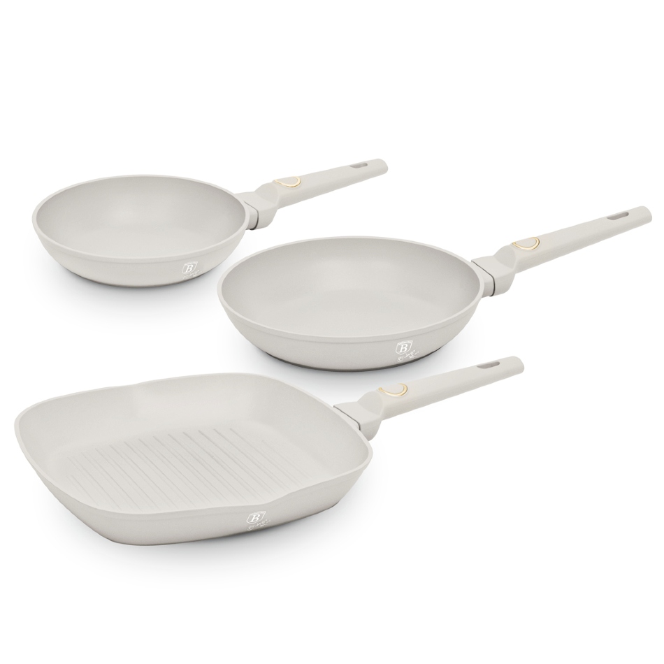 BERLINGERHAUS Sada pánví s titanovým povrchem 3 ks Sahara Collection steak BH-8079