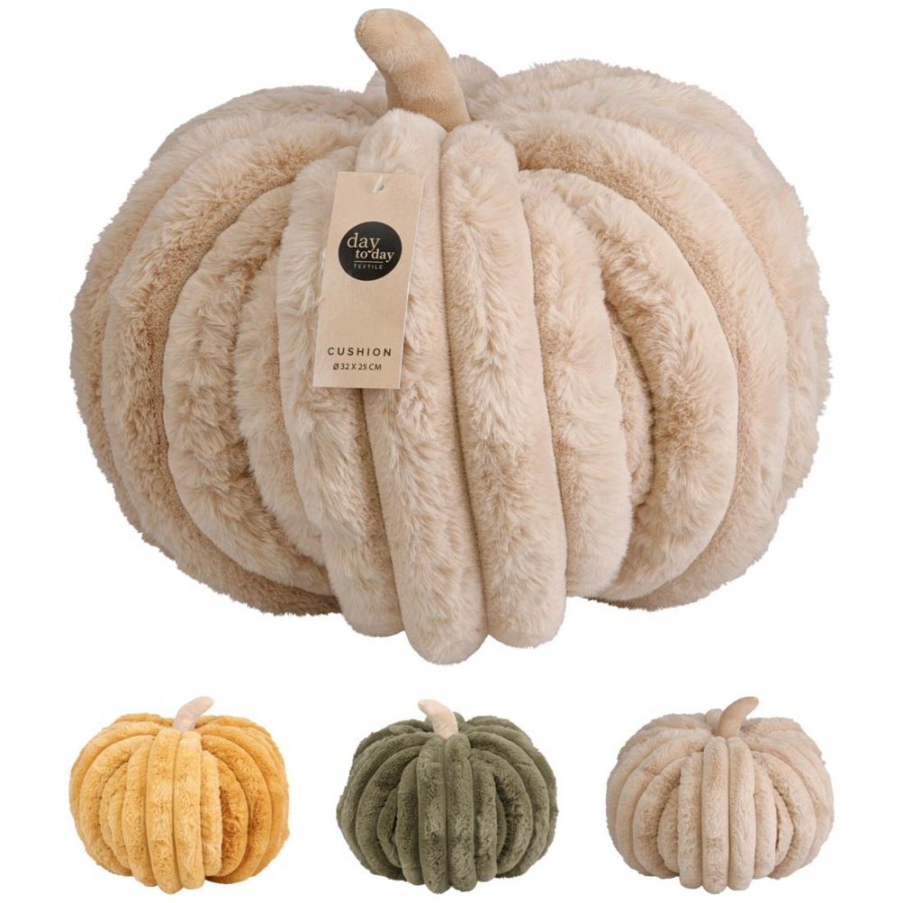 HOMESTYLING Polštář dekorační dýně polyester 32 × 25 cm zelená KO-AAE830030zele