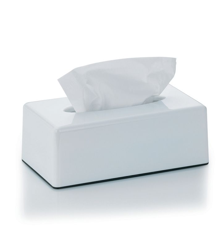 KELA Kosmetický box na kapesníky PANNO plast, bílý KL-22347
