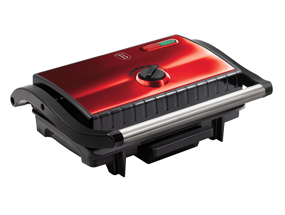 BERLINGERHAUS Elektrický kontaktný gril s nepriľnavým povrchom Burgundy Metallic Line BH-9060