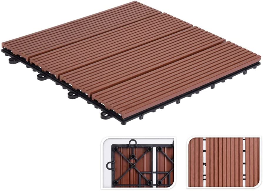 PROGARDEN Dlaždice terasové sada 6 ks polywood KO-X64000010