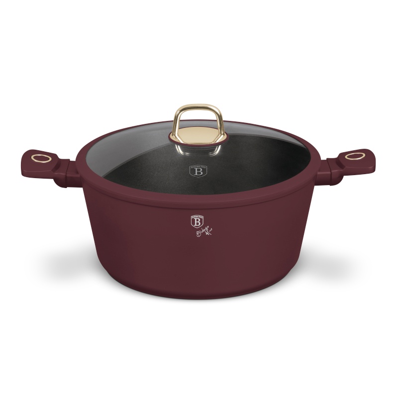 BERLINGERHAUS Kastrol s titanovým povrchem a poklicí 30 cm Leonardo Collection BH-8043