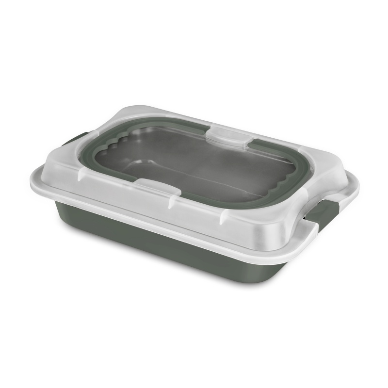 BERLINGERHAUS Plech na pečení s víkem přenosný Matte Green Collection BH-8637