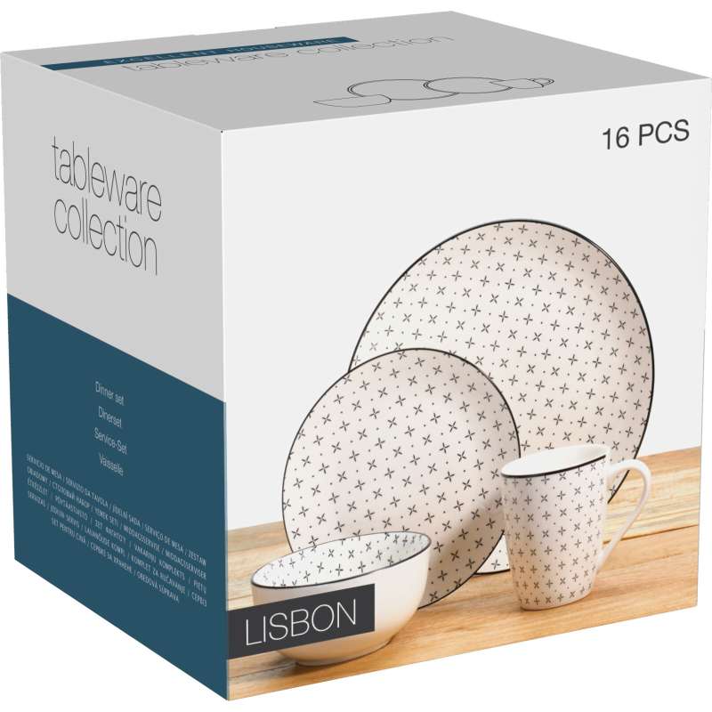 SIAKI Jídelní sada porcelánová 16 ks KO-Q04000100