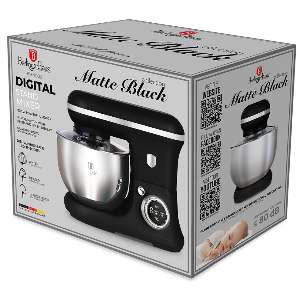 BERLINGERHAUS Kuchyňský robot 1500 W Matte Black Collection BH-9902