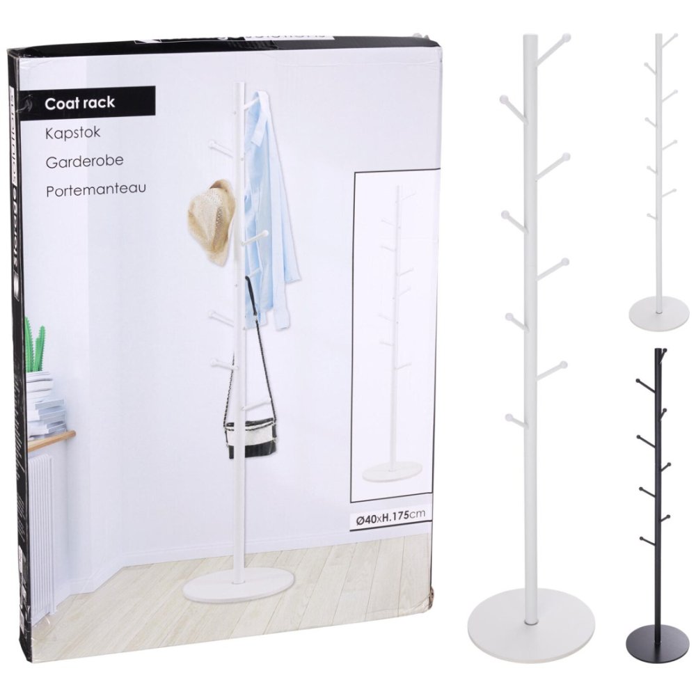 STORAGE SOLUTIONS Věšák na kabáty, průměr 40 × výška 175 cm bílá KO-C80654810bila