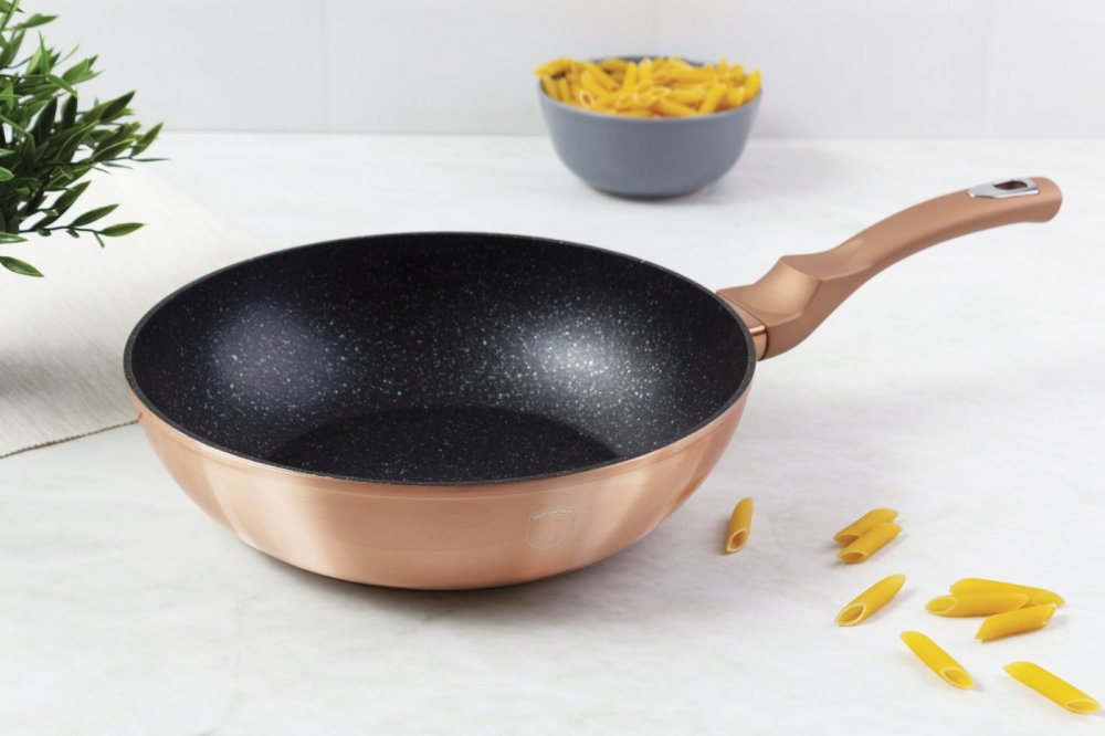 BERLINGERHAUS Pánev Wok s mramorovým povrchem 28 cm Rosegold Metallic Line BH-1512 - thumb (6)