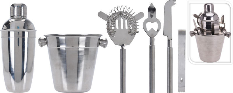 EXCELLENT HOUSEWARE Shaker na koktejly nerez sada 7 ks KO-A12405160