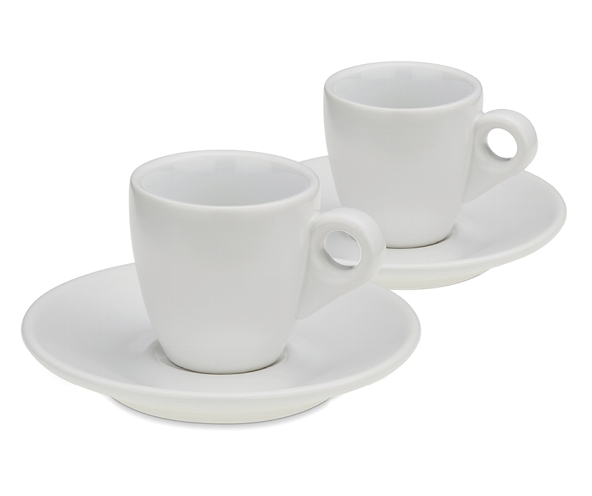 KELA Hrnček na espresso s tanierikom sada 4 ks MATTIA biela KL-12748