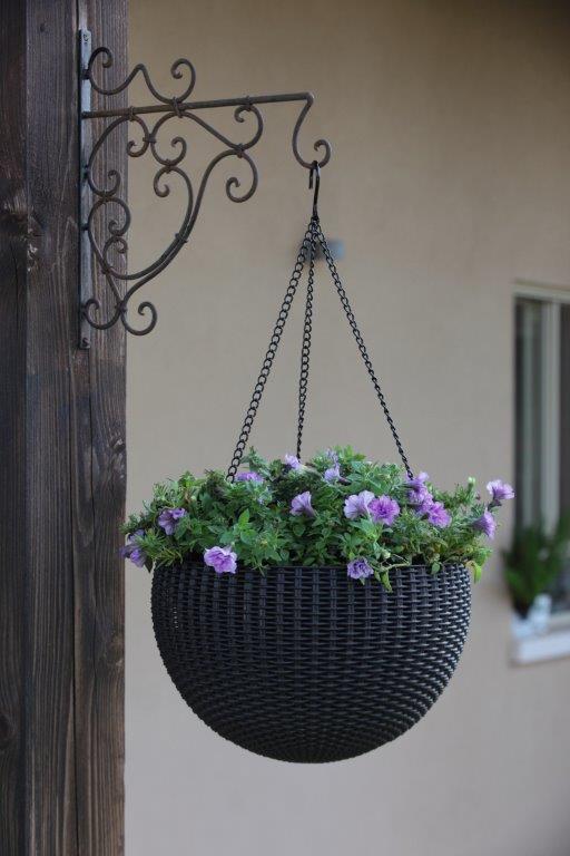 Keter Květináč Keter Hanging Sphere grafitový KT-610123 - thumb (2)