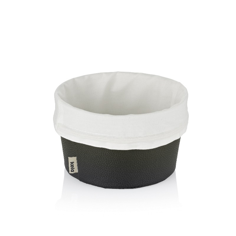 Product detail of KELA Košík na chleba Grana PU kůže černá 11,0cm 19,0cm KL-12547